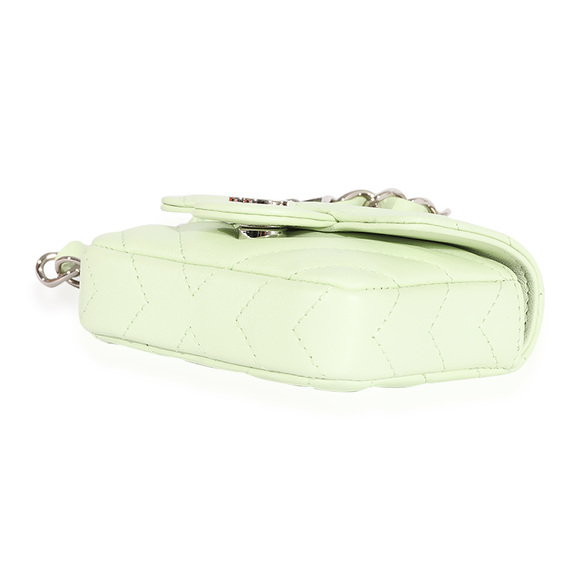 Chanel Light Green Chevron Quilted Flap Belt Bag - Picture 6 of 7